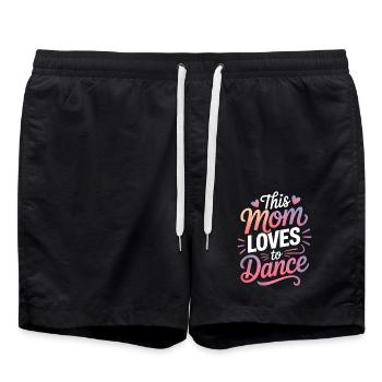 Tanzen Spruch Mama Tanz Lustig Tanzen Geschenk - Badeshorts - Schwarz - Vorne - AI Model Male 185 light (185cm)