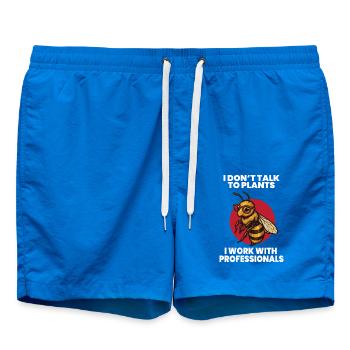 Bienen Imker Honig mit Biene reden - Badeshorts - Cobalt blue - Vorne