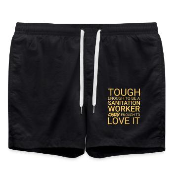 Sanitation worker Crazy - Badeshorts - Schwarz - Vorne - AI Model Male 185 light (185cm)
