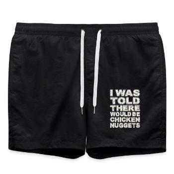 Chicken Nugget - Badeshorts - Schwarz - Vorne - AI Model Male 185 light (185cm)
