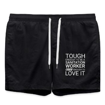 Sanitation worker Crazy - Badeshorts - Schwarz - Vorne - AI Model Male 185 light (185cm)