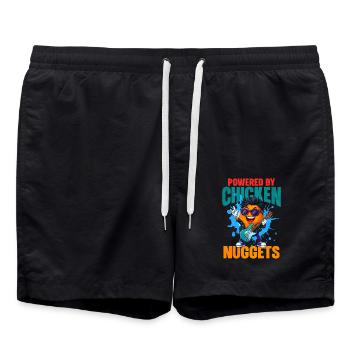 Chicken Nugget - Badeshorts - Schwarz - Vorne - AI Model Male 185 light (185cm)