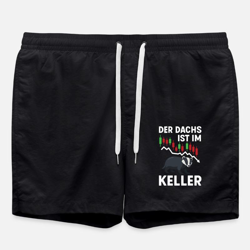 Actions Pension Dividende Bourse - Short de bain - noir