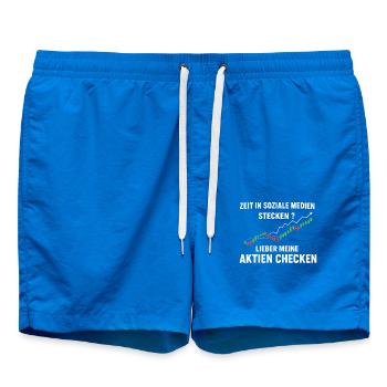 Shares Pension Dividend Stock Exchange - Swim Trunks - cobalt blue - Front