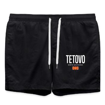 Tetovo, Macédoine du Nord - Short de bain - noir - Devant - AI Model Male 185 light (185cm)