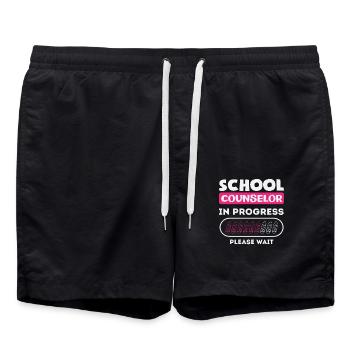 Schulberater Im Werden Bitte Warten - Badeshorts - Schwarz - Vorne - AI Model Male 185 light (185cm)