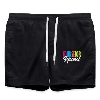 Schulberater Squad Farbenfrohes Team - Badeshorts - Schwarz - Vorne - AI Model Male 185 light (185cm)