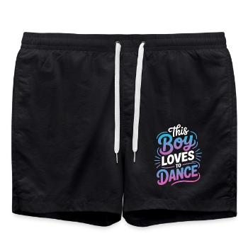 Dancing Saying Boys Dance Funny Dancing Gift - Swim Trunks - black - Front - AI Model Male 185 light (185cm)