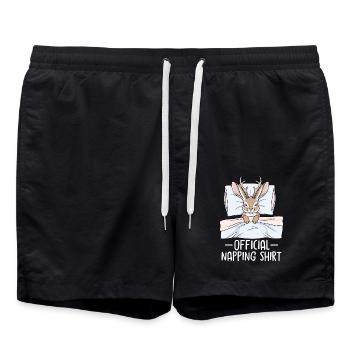 Official Napping shirt - Badeshorts - Schwarz - Vorne - AI Model Male 185 light (185cm)