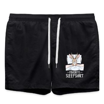 Favorite Sleepshirt - Badeshorts - Schwarz - Vorne - AI Model Male 185 light (185cm)