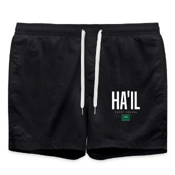 Ha'il Saudi Arabia - Swim Trunks - black - Front - AI Model Male 185 light (185cm)
