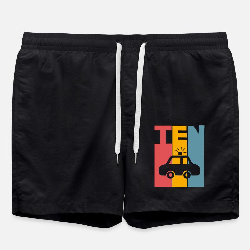10e anniversaire de la police - Short de bain - noir