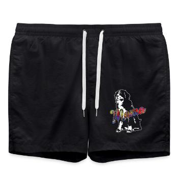 Bernese Mountain Mama - Swim Trunks - black - Front - AI Model Male 185 light (185cm)