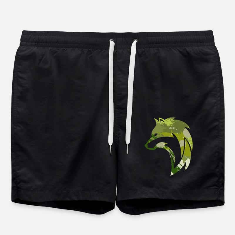Motif de camouflage Wild Wolf - Short de bain - noir