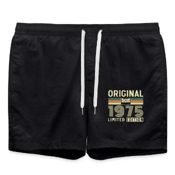 1975 Vintage Retro Geburtstagsgeschenk - Badeshorts - Schwarz - Vorne - AI Model Male 185 light (185cm)