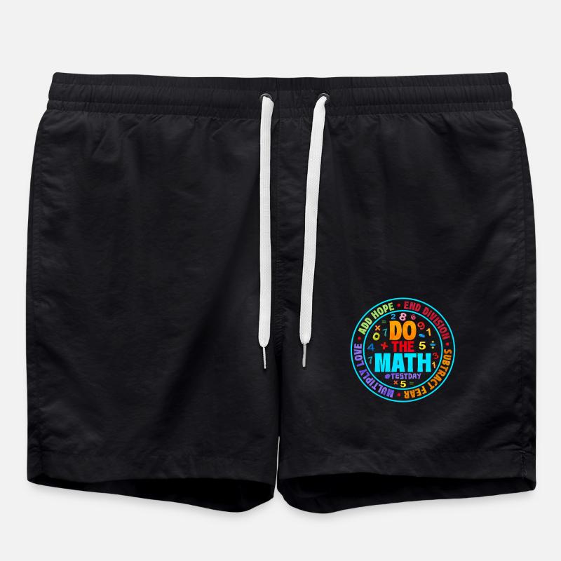 Mathe - Badeshorts - Schwarz