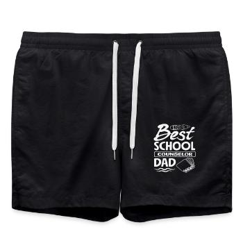 Best School Counselor Dad - Swim Trunks - black - Front - AI Model Male 185 light (185cm)