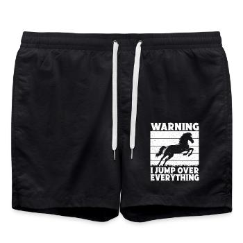 Avertissement d’équitation Sautez par-dessus tout - Short de bain - noir - Devant - AI Model Male 185 light (185cm)
