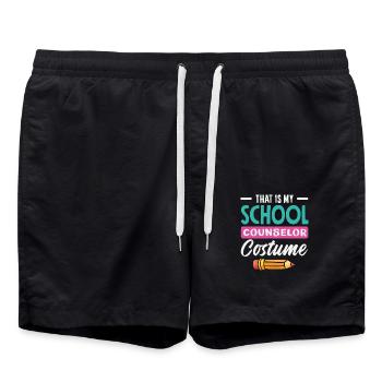 This Is My School Counselor Costume - Swim Trunks - black - Front - AI Model Male 185 light (185cm)