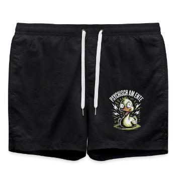 Psychiquement sur le canard - Short de bain - noir - Devant - AI Model Male 185 light (185cm)