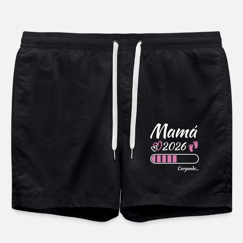 Mom-to-be 2026 Loading - Swim Trunks - black