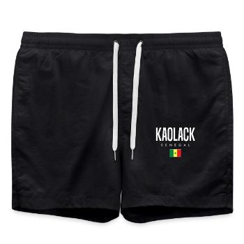 Kaolack, Sénégal - Short de bain - noir - Devant - AI Model Male 185 light (185cm)