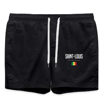 Saint-Louis Senegal - Swim Trunks - black - Front - AI Model Male 185 light (185cm)