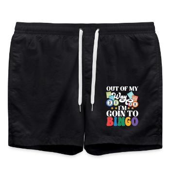 Bingo Gift for Bingo Players - Swim Trunks - black - Front - AI Model Male 185 light (185cm)