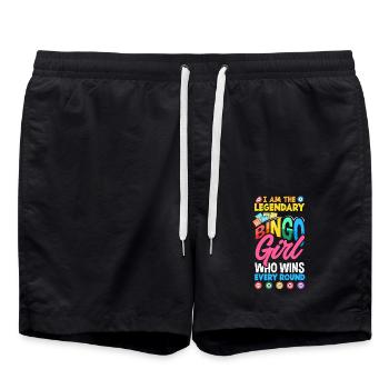 Bingo Fun Gift Bingo Lover - Swim Trunks - black - Front - AI Model Male 185 light (185cm)