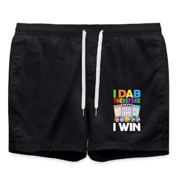 Funny Bingo Bingo Night Gift Bingo Player - Swim Trunks - black - Front - AI Model Male 185 light (185cm)