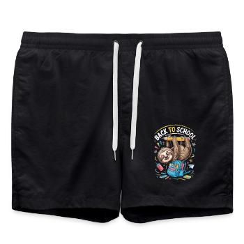 Back to school Sloth - Swim Trunks - black - Front - AI Model Male 185 light (185cm)