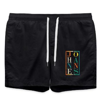 Johannes - Short de bain - noir - Devant - AI Model Male 185 light (185cm)