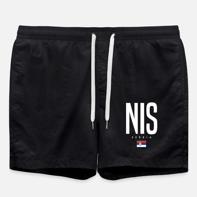 Nis, Serbia - Swim Trunks - black