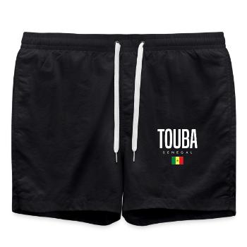 Touba Sénégal - Short de bain - noir - Devant - AI Model Male 185 light (185cm)