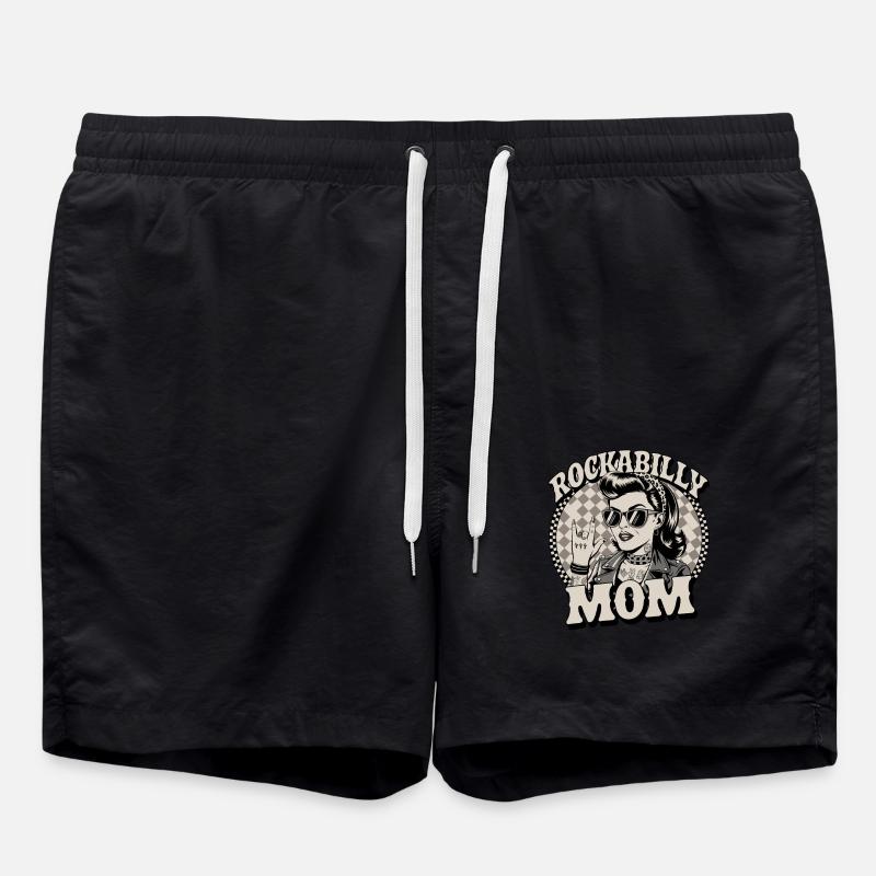 Style rétro maman rockabilly - Short de bain - noir