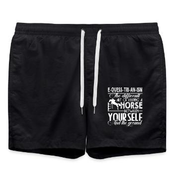 Equestrian Definition - Swim Trunks - black - Front - AI Model Male 185 light (185cm)
