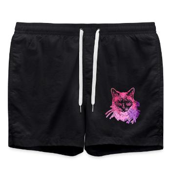 Siamese Cat Siamese Cat Colorful - Swim Trunks - black - Front - AI Model Male 185 light (185cm)