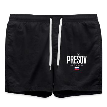 Prešov, Slovakia - Swim Trunks - black - Front - AI Model Male 185 light (185cm)