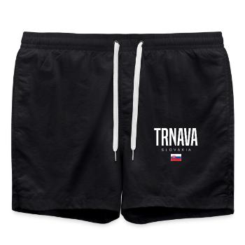 Trnava, Slovakia - Swim Trunks - black - Front - AI Model Male 185 light (185cm)