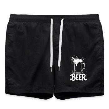 Chope à bière - Short de bain - noir - Devant - AI Model Male 185 light (185cm)