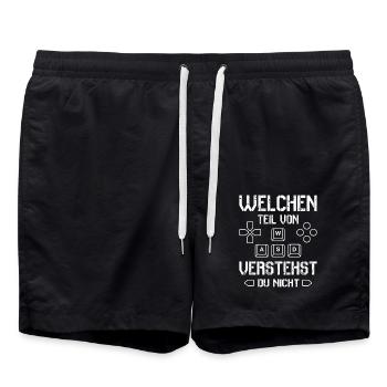 Zocken Gamer Gaming Zocker Controller Videospiele - Badeshorts - Schwarz - Vorne - AI Model Male 185 light (185cm)