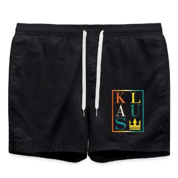 Klaus - Swim Trunks - black - Front - AI Model Male 185 light (185cm)