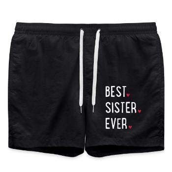 Beste Schwester der Welt - Badeshorts - Schwarz - Vorne - AI Model Male 185 light (185cm)