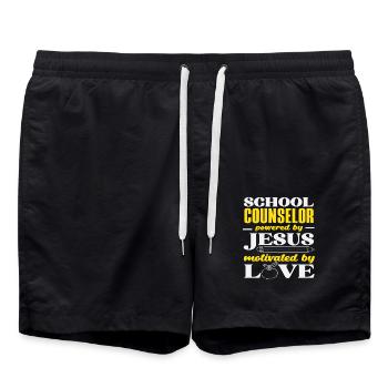 Schulberater Von Jesus Angetrieben Und Liebe - Badeshorts - Schwarz - Vorne - AI Model Male 185 light (185cm)
