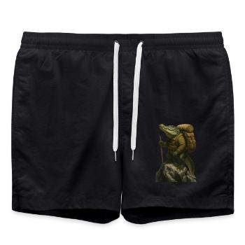 Crocodile Hiking - Swim Trunks - black - Front - AI Model Male 185 light (185cm)