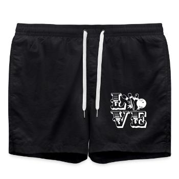 Bowling Love Bowling - Swim Trunks - black - Front - AI Model Male 185 light (185cm)