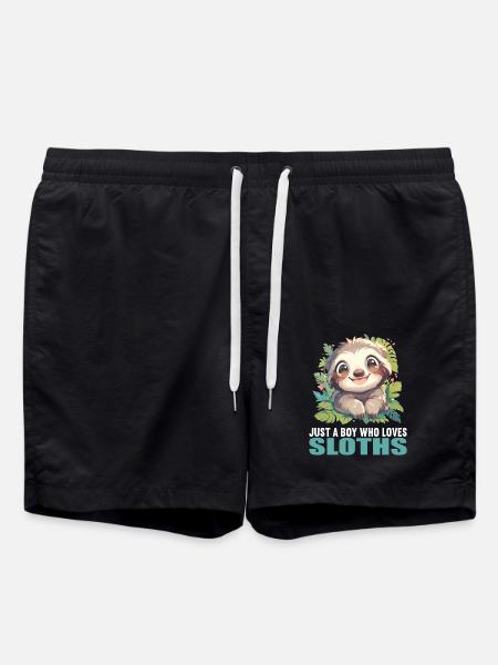 Sloths Sloth - Swim Trunks - black