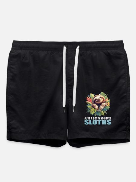 Sloths Sloth - Swim Trunks - black
