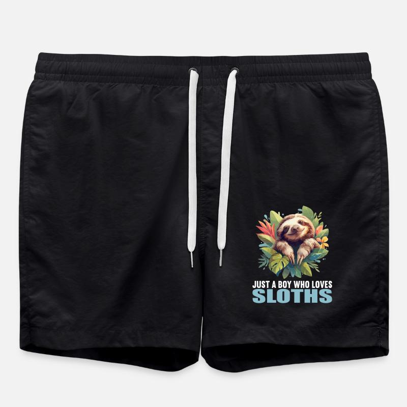 Sloths Sloth - Swim Trunks - black