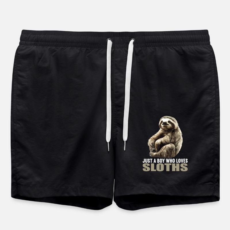 Sloths Sloth - Swim Trunks - black